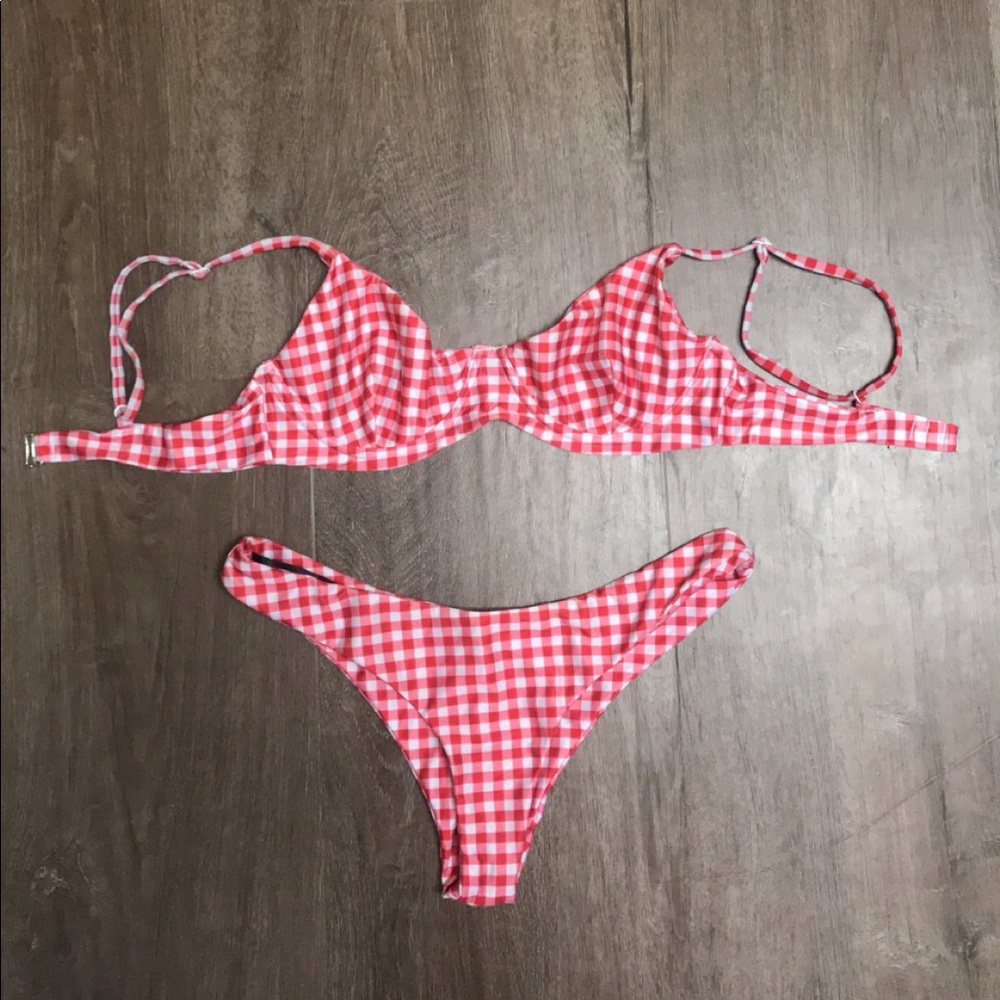 Blackbough Cherry Gingham Bikini
